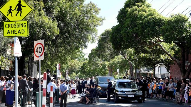 More than 500 people gathered to farewell Thalia Hakin. Picture: Nicole Garmston