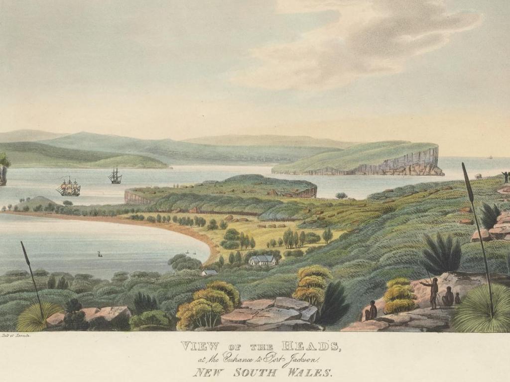 View of the heads at the entrance to Port Jackson in New South Wales. Picture: National Library of Australia