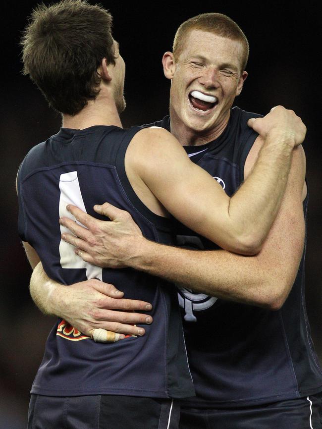 Sam Jacobs started his career in navy blue.