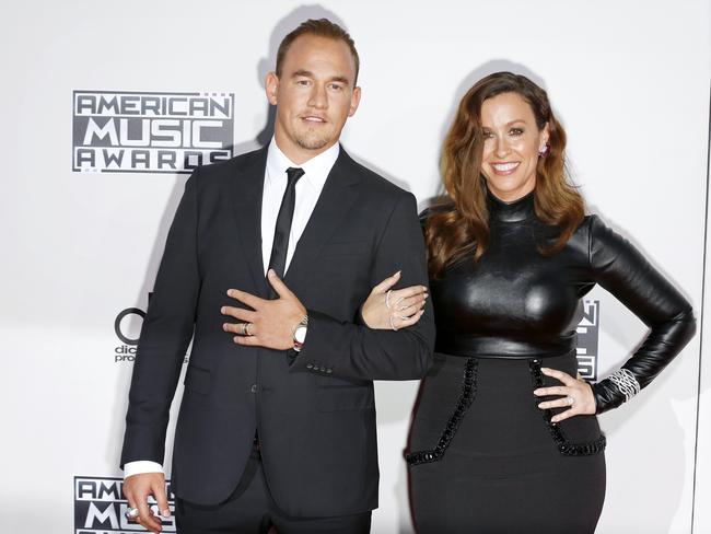 Alanis and husband Mario Treadway are readying their second child. Picture: John Rasimus/Barcroft Media/Getty