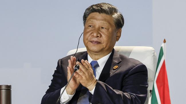 Chinese President Xi Jinping at the 2023 BRICS summit in Johannesburg in August. Picture: AFP