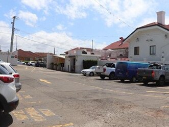 The carpark at the Harbord Hotel.