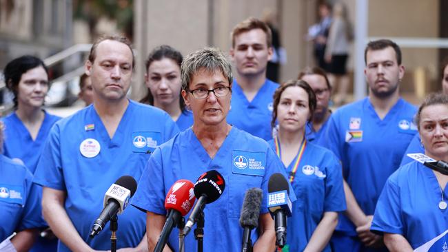 Members of The NSW Nurses and Midwives’s Association are among the winners in this Budget Picture: Tim Hunter.