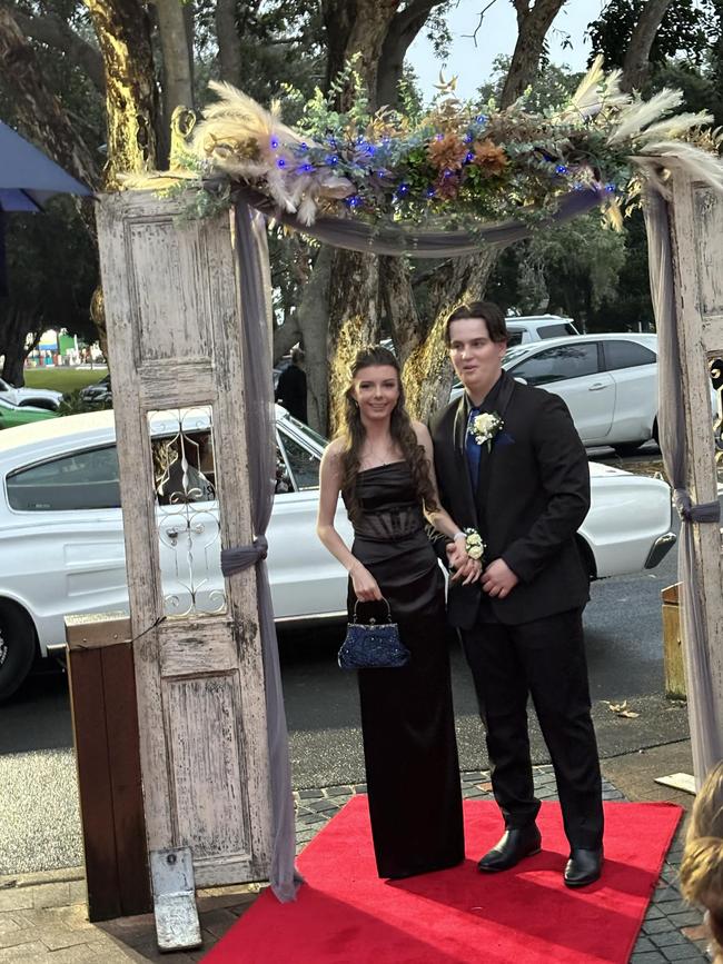 Students arrive at the Hervey Bay State High School formal.