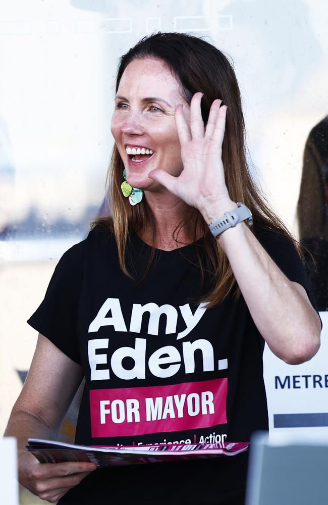 Mayoral candidate Amy Eden was known as a dogged campaigner during the election. Picture: Brendan Radke