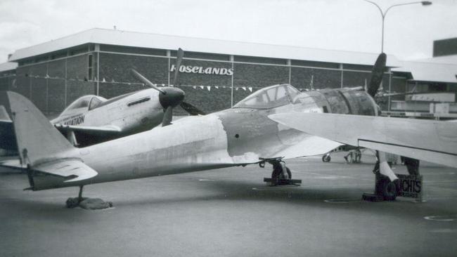 Aircraft on roof of Roselands shopping centre