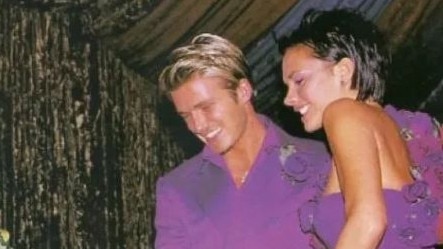 David and Victoria Beckham wedding pictures from Beckhams instagram accounts celebrating 20 year anniversary.