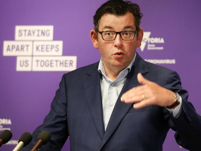 MELBOURNE, AUSTRALIA-NewsWire Photos SEPTEMBER 28, 2020 : Victorian Premier Daniel Andrews announcing the latest COVID-19 infections across the state which continue to fall in the second wave. Picture : NCA / NewsWire / Ian Currie