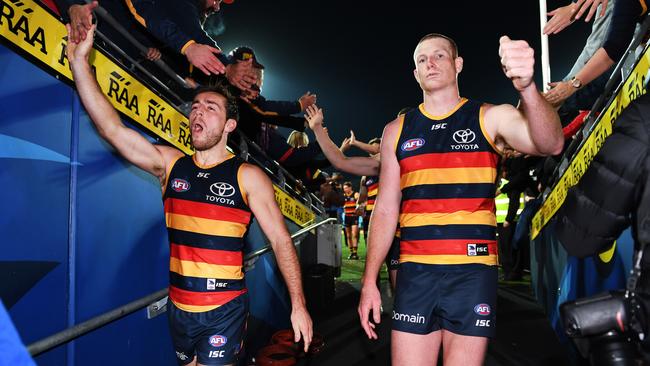 Richard Douglas and Sam Jacobs are out of contract this season. Picture: Mark Brake (AAP).