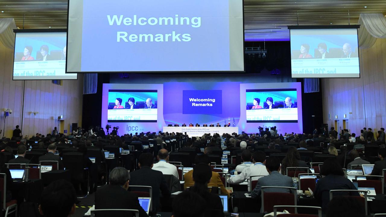 Delegates and experts attend the opening ceremony of the 48th session of the Intergovernmental Panel on Climate Change (IPCC) in Incheon on October 1, 2018. Picture: Jung Yeon-je/AFP