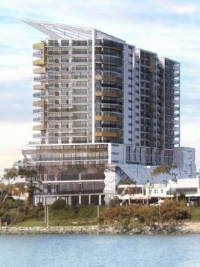 A render of what the proposed 18 storey tall unit development at Redcliffe Pde could look like if approved. Photo: Reel Planning