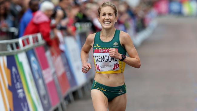 Jess Trengove wins bronze in the women’s marathon at the Glasgow Commonwealth Games. Photo: Adam Head