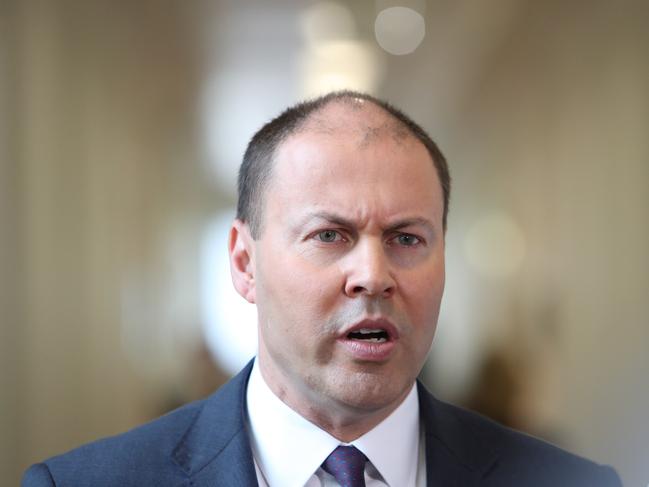 Treasurer Josh Frydenberg at Parliament House in Canberra. Picture Kym Smith