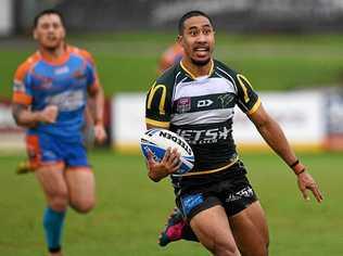 Jets players' player Julian Christian finds room to run against Northern Pride at the North Ipswich Reserve. Picture: Rob Williams