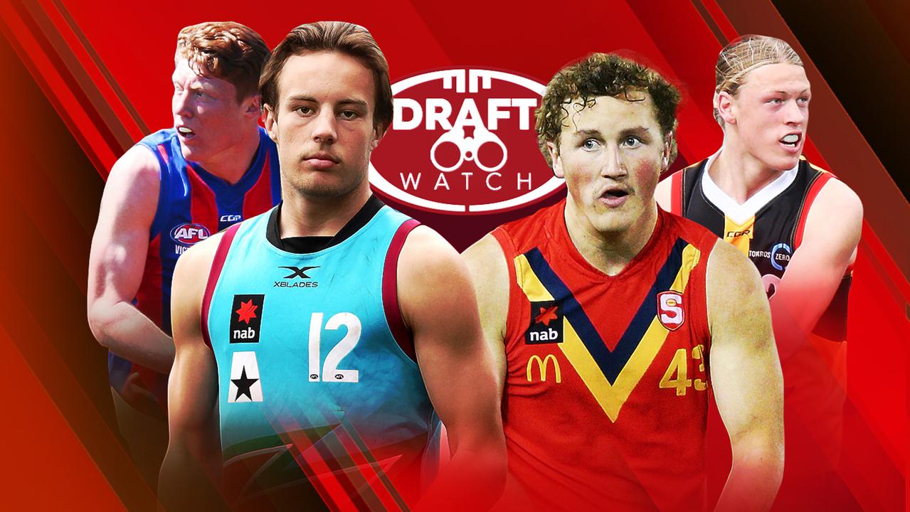 The top AFL draft prospects for 2019: Matthew Rowell, Mitch O’Neill, Will Gould and Hayden Young.