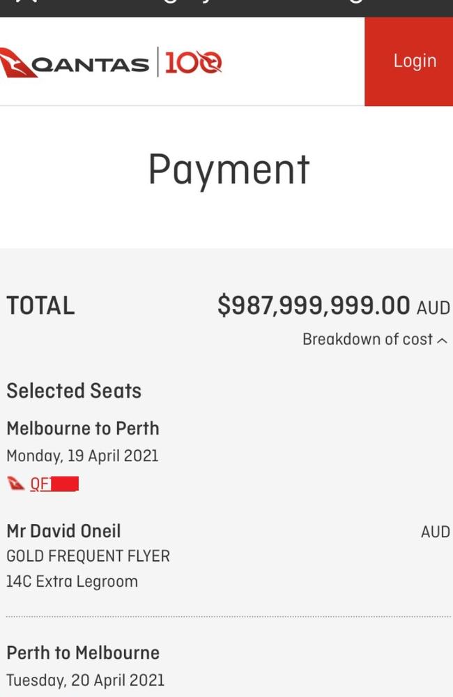 Melbourne based stand up comic Dave O'Neil was shocked by the estimate on his ticket price. Picture: @itsdaveoneil