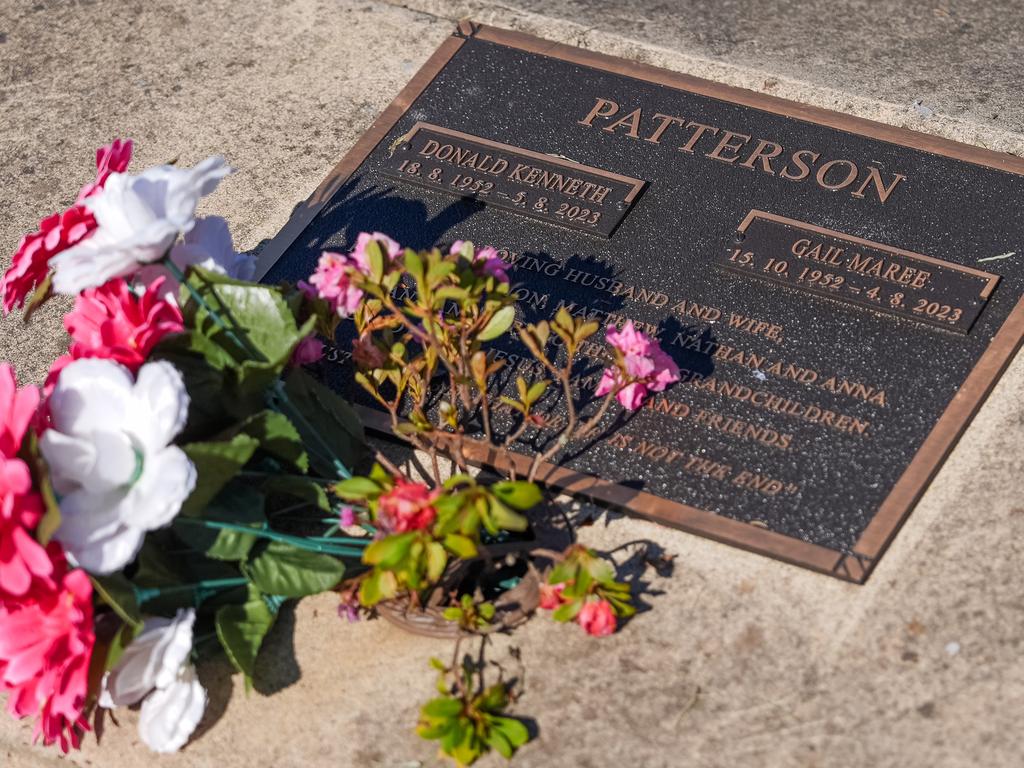 The grave site of Don and Gail Patterson at the Korumburra General Cemetery. Picture: Asanka Ratnayake