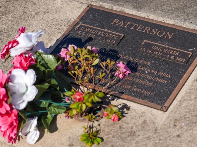 The grave site of Don and Gail Patterson at the Korumburra General Cemetery. Picture: Asanka Ratnayake