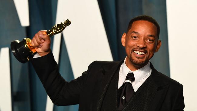 Smith went on to win the Best Actor award - but didn’t apologise to Rock in his speech. Picture: Patrick T. Fallon/AFP