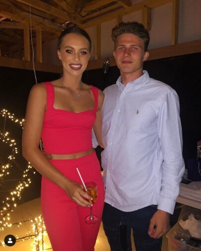 Port Adelaide's Xavier Duursma and girlfriend Olivia Taylor