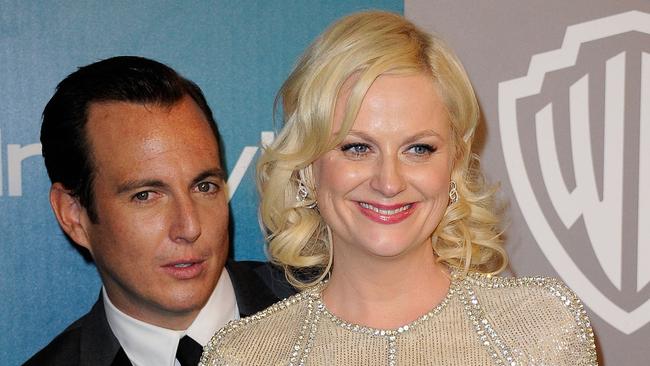 BEVERLY HILLS, CA - JANUARY 15: Actors Amy Poehler and Will Arnett arrive at 13th Annual Warner Bros. And InStyle Golden Globe Awards After Party at The Beverly Hilton hotel on January 15, 2012 in Beverly Hills, California. (Photo by Kevork Djansezian/Getty Images)