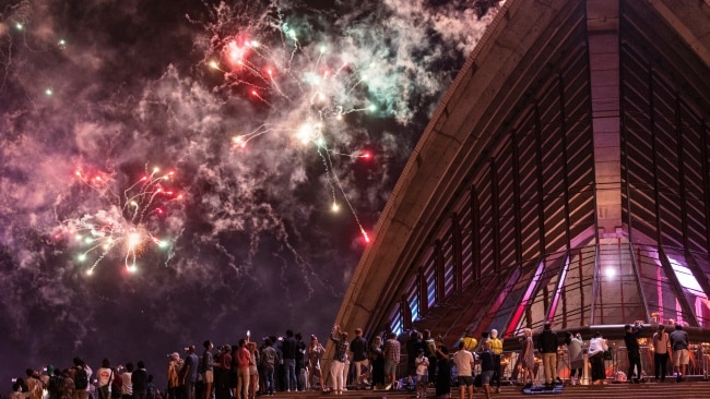 Fireworks light up the sky over Sydney Harbour as the clock strikes midnight on January 1, 2022. Picture: Brook Mitchell/Getty Images