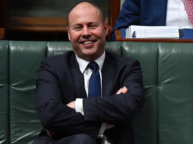 CANBERRA, AUSTRALIA - JUNE 23: Treasurer Josh Frydenberg during Question Time in the House of Representatives at Parliament House on June 23, 2021 in Canberra, Australia. Barnaby Joyce has deposed former Nationals leader Michael McCormack during a spill called on Monday by Senator Matt Canavan, with Joyce re-elected as leader of The Nationals in a leadership contest with at least 12 votes in the 21-member partyroom. (Photo by Sam Mooy/Getty Images)