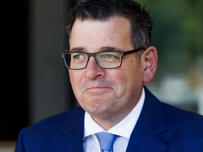 MELBOURNE, AUSTRALIA - Newswire Photos FEBRUARY 8, 2023:  Victorian Premier Daniel Andrews during a press conference outside Parliament on the second sitting day of the year. Picture NCA NewsWire / Aaron Francis