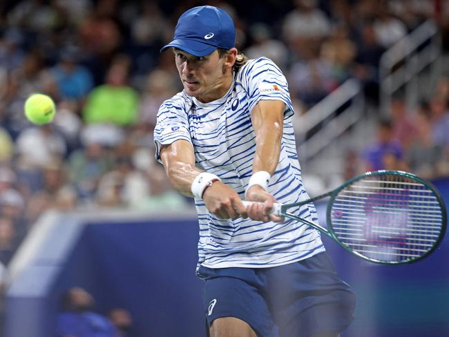 Alex de Minaur is through to the quarter-finals. Picture: Charly Triballeau/AFP