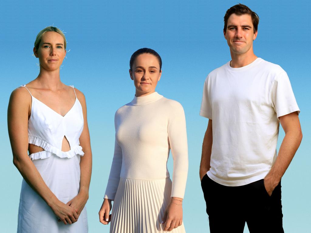 21/01/2022: A composite image showing The Australian's three Australians of the Year for 2021 - Emma McKeon, Ash Barty and Pat Cummins. PICS: John Feder and James Giles for Barty