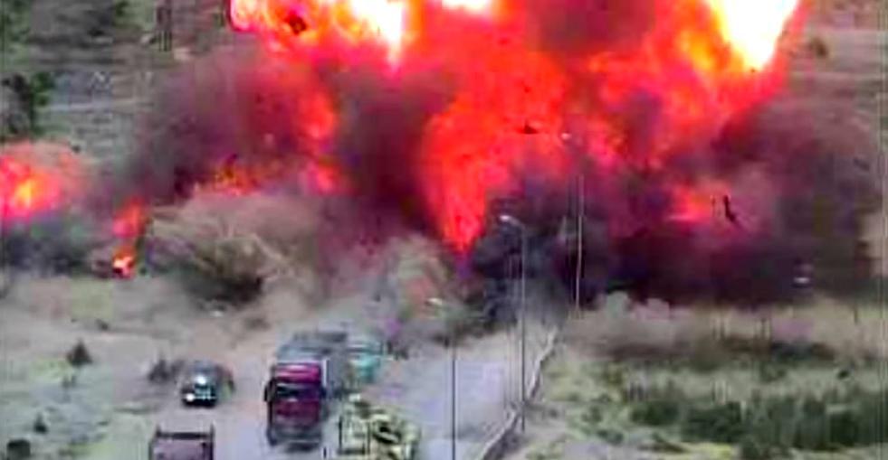 Tank Drives Over Suspect Vehicle Before Deadly Car Bomb at Egyptian Checkpoint. Credit - Egyptian Ministry of Defense via Storyful