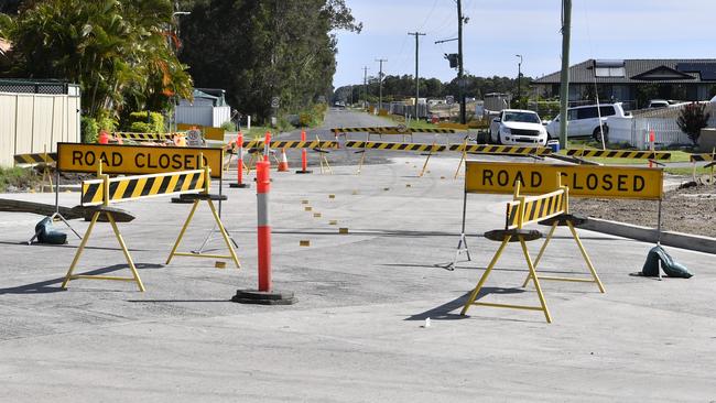 Carrs Drive roundabout work in Yamba – which will close the intersection over New Years