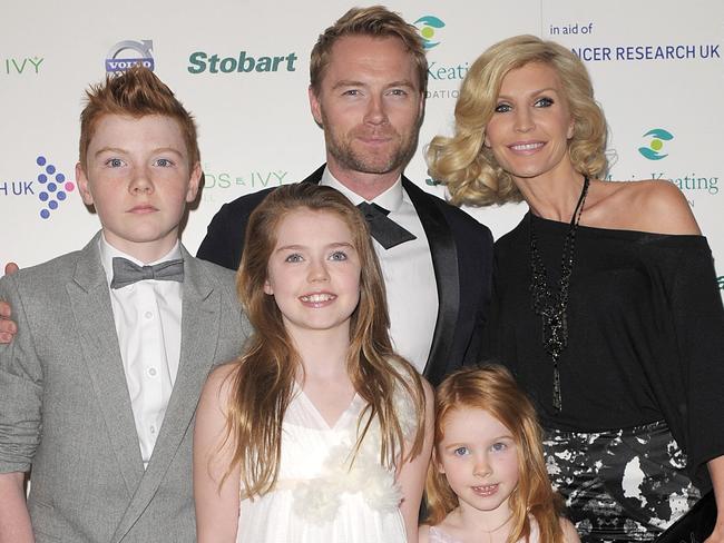 Ronan Keating, Yvonne Keating, Jack Keating, Melissa Keating and Ali Keating in 2011. Picture: Getty