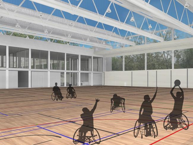 Artist rendition of the planned multicultural sports centre at Fairfield Showground.