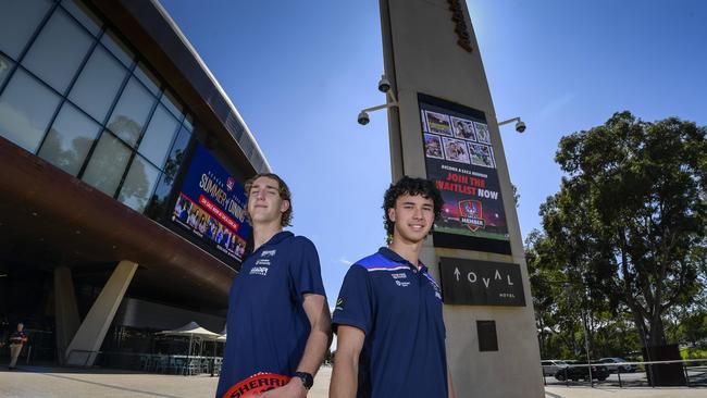 SA draft prospects Taylor Goad and Will McCabe. Picture: Roy VanDerVegt