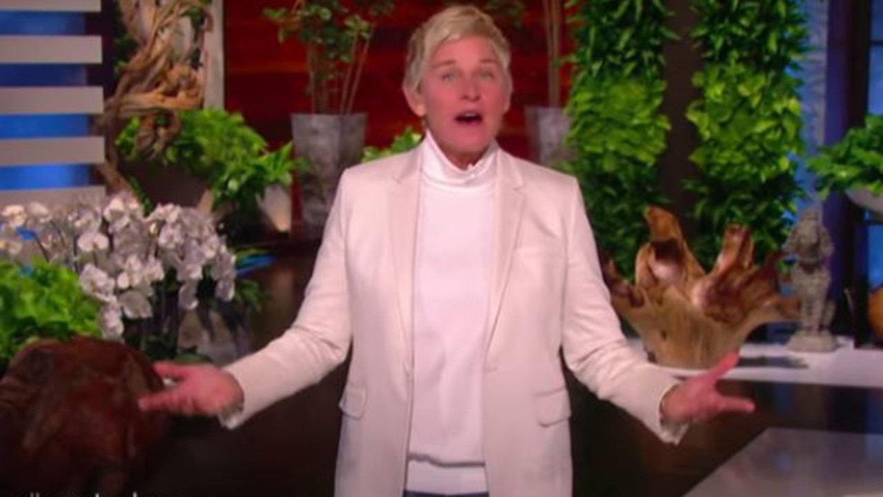 Ellen’s big TV return yesterday. Picture: YouTube