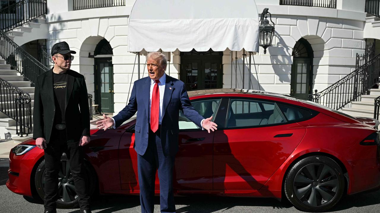 Trump purchased a Tesla Model S (Photo by Mandel NGAN / AFP)