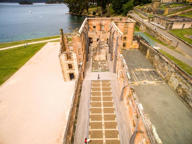 Looking over the remains of the penitentiary at Port Arthur. Picture: Tourism Tasmania