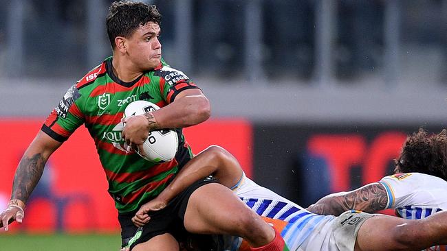 Souths star Latrell Mitchell should walk straight back into the NSW team, according to his coach. Picture: AAP Image/Dan Himbrechts