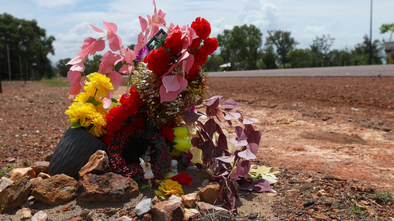 A memorial has been set up for a 62 and a 47-year-old woman who were killed following an alleged hit and run at 1.40am, Thursday November 7 on Trower Rd in Brinkin, near the Dripstone Cliffs. Picture: Zizi Averill