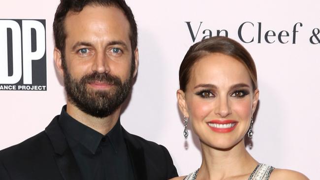 LOS ANGELES, CALIFORNIA - OCTOBER 19: Benjamin Millepied and Actress Natalie Portman attend the 2019 LA Dance Project Gala, Cocktail Hour Hosted by Dom PÃÂ©rignon at Hauser & Wirth on October 19, 2019 in Los Angeles, California. (Photo by Jerritt Clark/Getty Images for Dom PÃƒÂ©rignon)