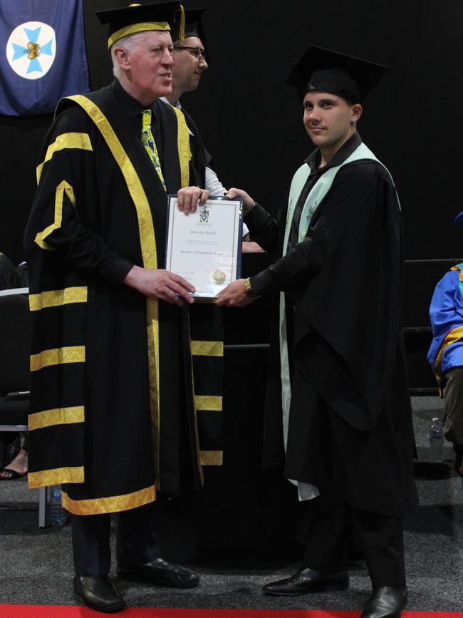 Dante Sinopoli graduated with a Bachelor of Paramedic Science at the CQUniversity graduation ceremony in Bundaberg on December 14, 2023.