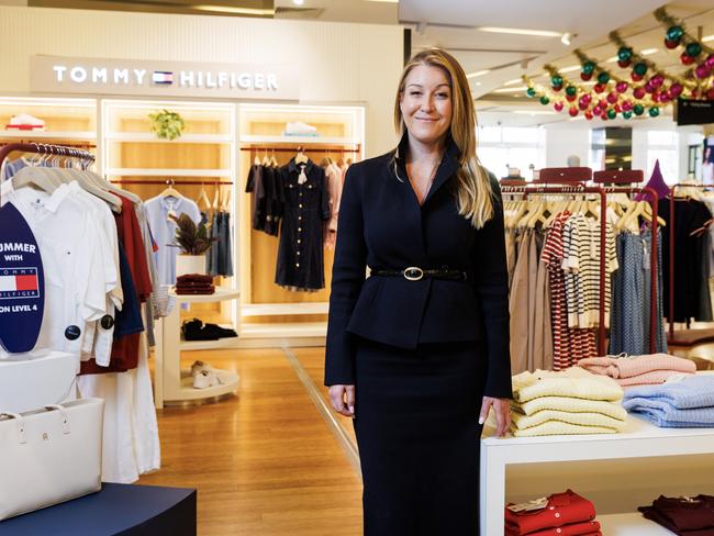 29/10/2024 Myer executive chair Olivia Wirth in their Bourke Street store. Aaron Francis / The Australian