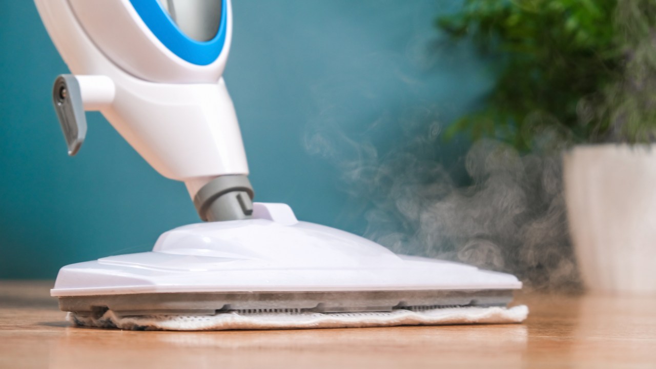 Steam mops are great for removing stuck-on messes and giving floors a refresh. Picture: iStock/Detry26.