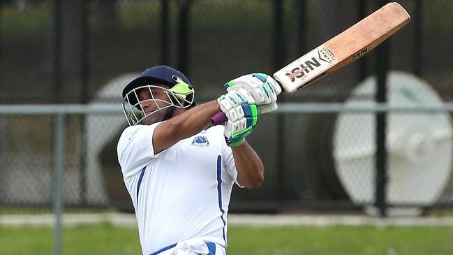 Narinder Sharma in action for Bundoora. Picture: Hamish Blair