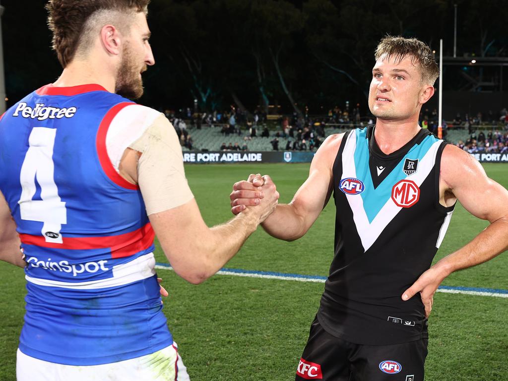 Ollie Wines and Marcus Bontempelli are some of the favourites to win the Brownlow. Photo: Michael Klein