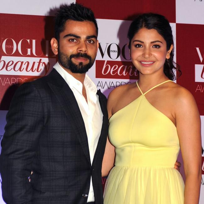 Indian cricketer Virat Kohli and his Bollywood actress wife Anushka Sharma. Picture: AFP