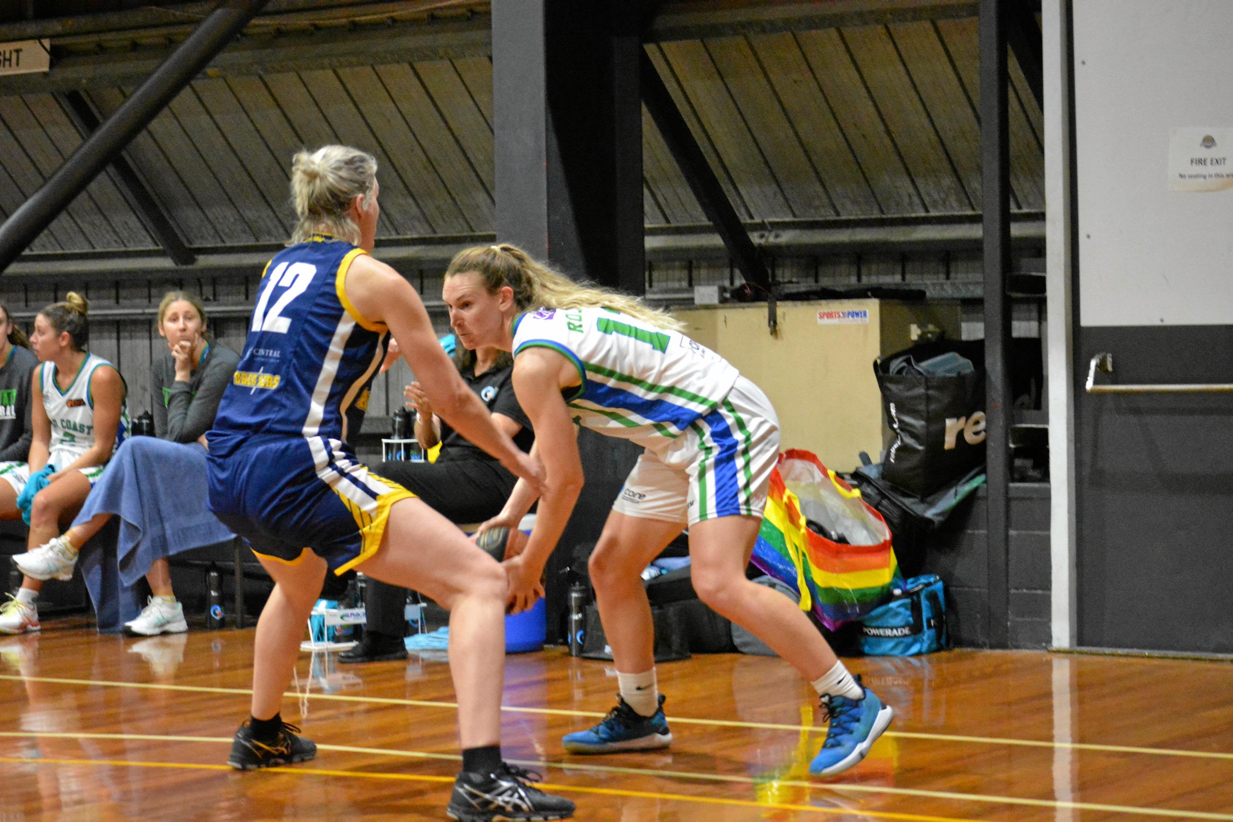 Amanda Beatson defended strongly. Picture: Nick Kossatch GLA040819QBL