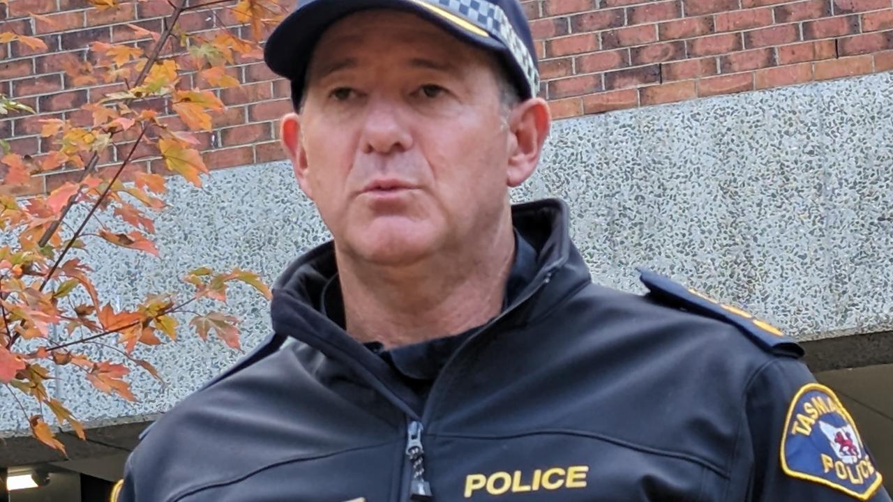 Tasmania Police Inspector Craig Fox speaking about the disappearance of Burnie teen Shyanne-Lee Tatnell, 14, from Launceston on April 30, 2023. May 8, 2023. Picture: Alex Treacy