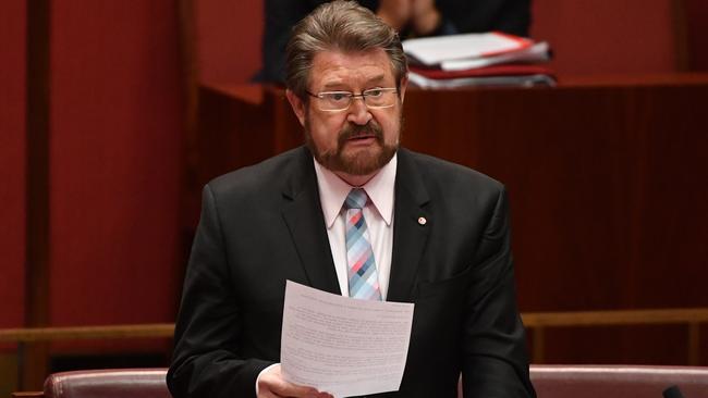 Derryn Hinch says he has been cleared to remain in the senate. Picture: AAP